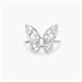 Anello in argento con farfalla in zirconi