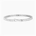 Bracciale tennis in argento con zirconi a griffe