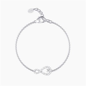 Bracciale in argento con infinito e zirconi
