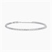 Bracciale tennis regolabile in argento con zirconi