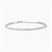 Bracciale tennis regolabile in argento con zirconi
