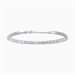 Bracciale tennis regolabile in argento con zirconi