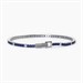 Bracciale tennis da uomo con zirconi bianchi e blu