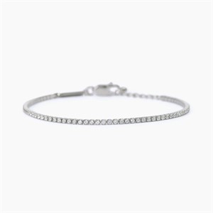 Bracciale tennis sottile con zirconi bianchi