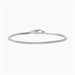 Bracciale tennis sottile con zirconi bianchi