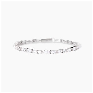 Bracciale con zirconi taglio baguette e goccia