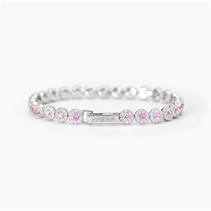 Bracciale con tormaline sintetiche e zirconi