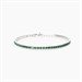 Bracciale tennis sottile con smeraldi sintetici