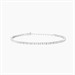 Bracciale tennis regolabile in argento con zirconi