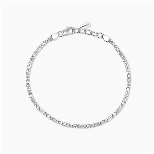 Bracciale da uomo in argento con catena bizantina