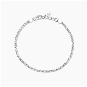 Bracciale da uomo in argento con catena bizantina