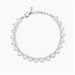Bracciale tennis con cuori in zirconi bianchi