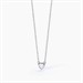 Collana con zircone bianco taglio cuore