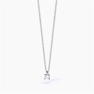Girocollo in argento con zircone pendente