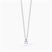 Girocollo in argento con zircone pendente