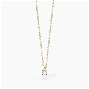 Girocollo da donna in argento placcato oro con zircone