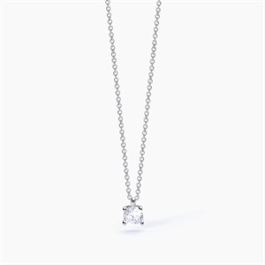 Girocollo in argento con zircone punto luce