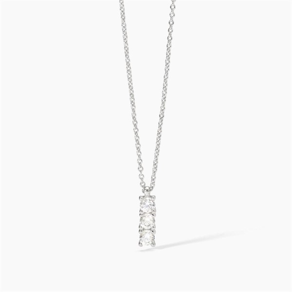 Girocollo in argento con zirconi bianchi