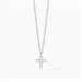 Collana con croce e zirconi bianchi