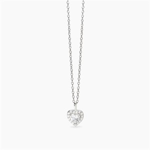 Collana con ciondolo cuore e zirconi