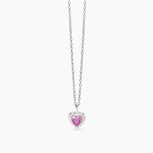 Collana con tormalina sintetica a cuore