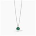 Girocollo in argento con smeraldo sintetico