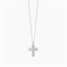 Girocollo in argento con croce in zirconi bianchi
