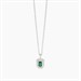 Girocollo in argento con smeraldo sintetico e zirconi