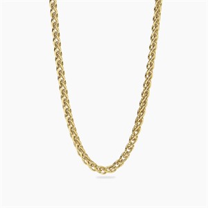 Collana in argento con catena spiga da uomo