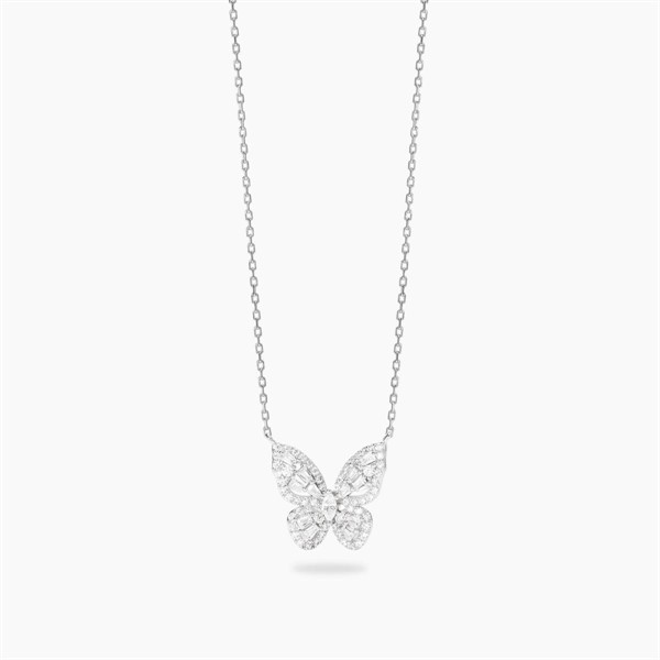 Girocollo con farfalla in pavé zirconi