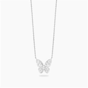 Girocollo con farfalla in pavé zirconi