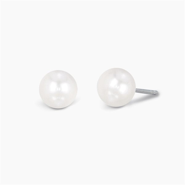 Orecchini a lobo con perla coltivata grande