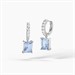 Orecchini pendenti con acquamarina taglio princess