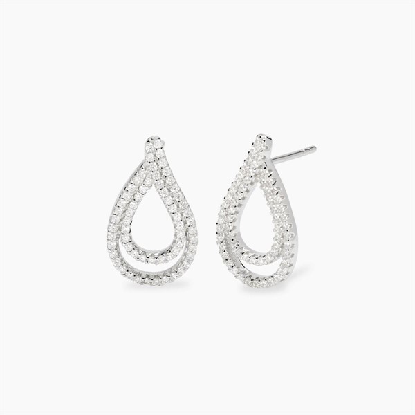 Orecchini a goccia con zirconi bianchi