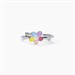 Anello da bambina in argento con fiorellino smaltato