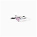 Anello in argento da bambina con zircone rosa a cuore