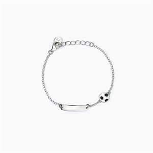 Bracciale con piastra personalizzabile e pallone da calcio
