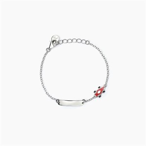 Bracciale con piastra personalizzabile e macchinina
