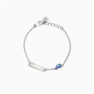 Bracciale per bambini con targhetta e macchinina smaltata