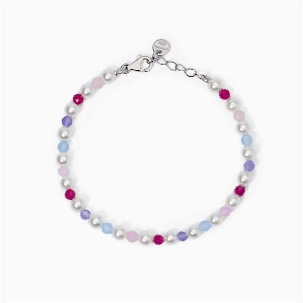 Bracciale da bambina con giada e perle conchiglia