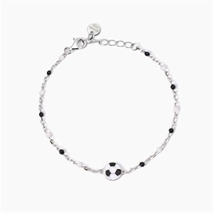 Bracciale per bambini in argento con pallone da calcio