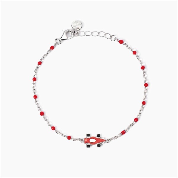 Bracciale per bambini in argento con macchinina
