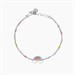 Bracciale da bambina in argento con catena e arcobaleno