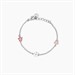 Bracciale da bambina in argento con fiorellini smaltati