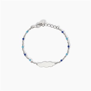 Bracciale per bambini in argento con nuvoletta incidibile