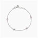 Bracciale bambina in argento con cuori in zirconi rosa