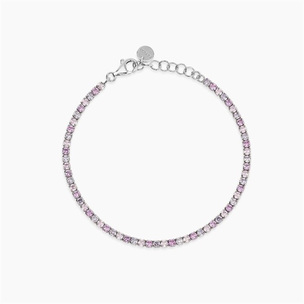 Bracciale bambina rosa in argento