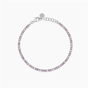 Bracciale bambina rosa in argento