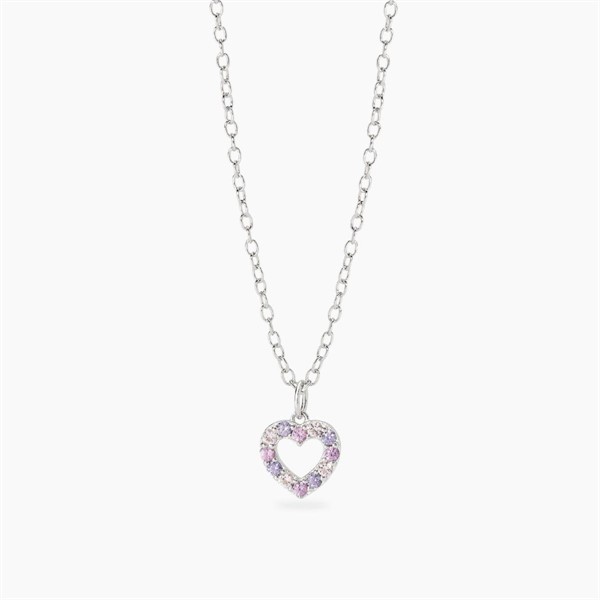 Collana bambina con cuore rosa