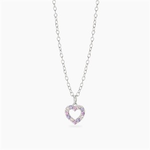 Collana bambina con cuore rosa